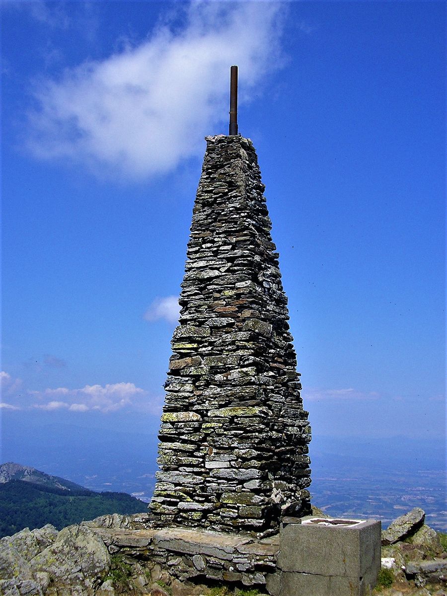 The Tower of Manel, famous shepherd of the Albères, at the Pic Néoulous, summit of the Albères.