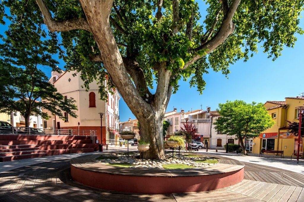 heart of the village of Bages, place of festivities